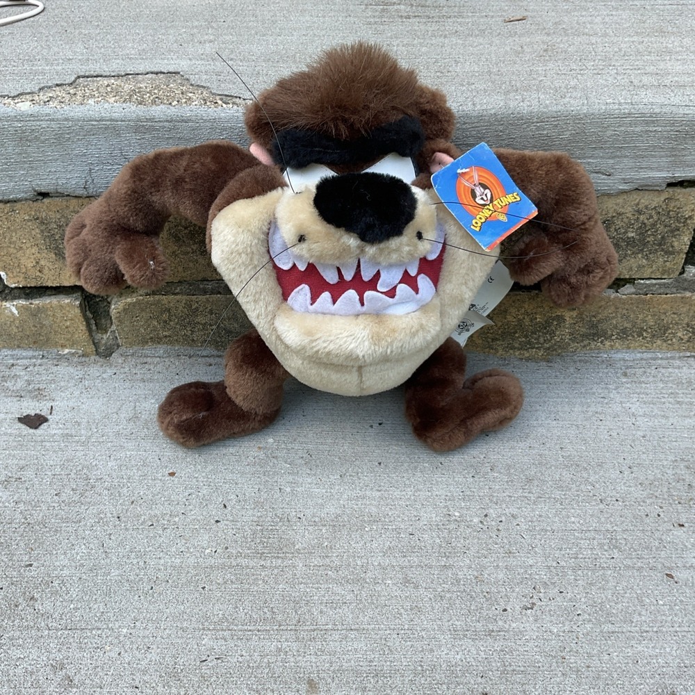 Vintage 1998 Tazmanian Devil Large Taz Plush Big Stuffed Animal Ace Novelty Vtg